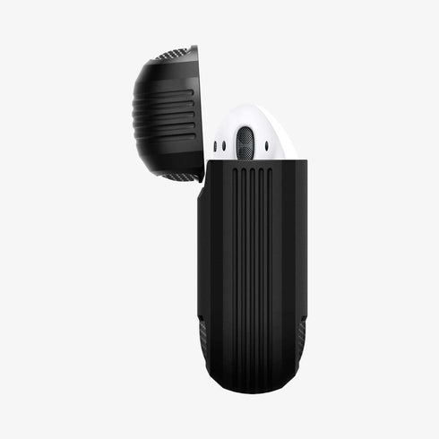 ACS05482 - Apple AirPods Pro 2 Case Rugged Armor in matte black showing the front
